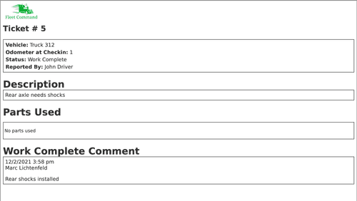 Work Order PDF