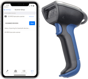 Connect bluetooth handheld scanner